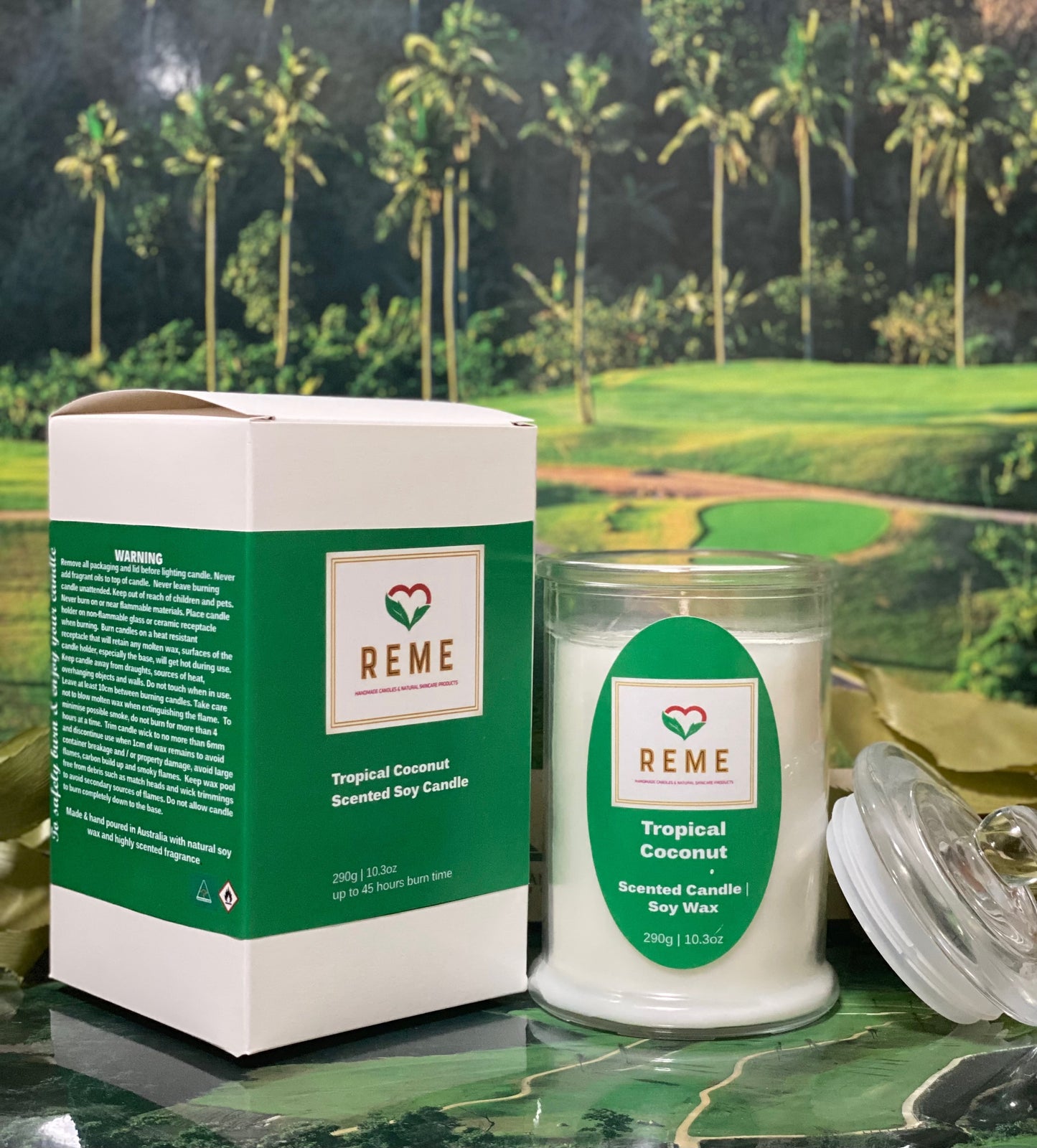 Tropical Coconut Scented Soy Candle