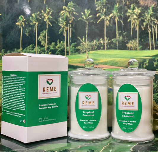Tropical Coconut Scented Soy Candle