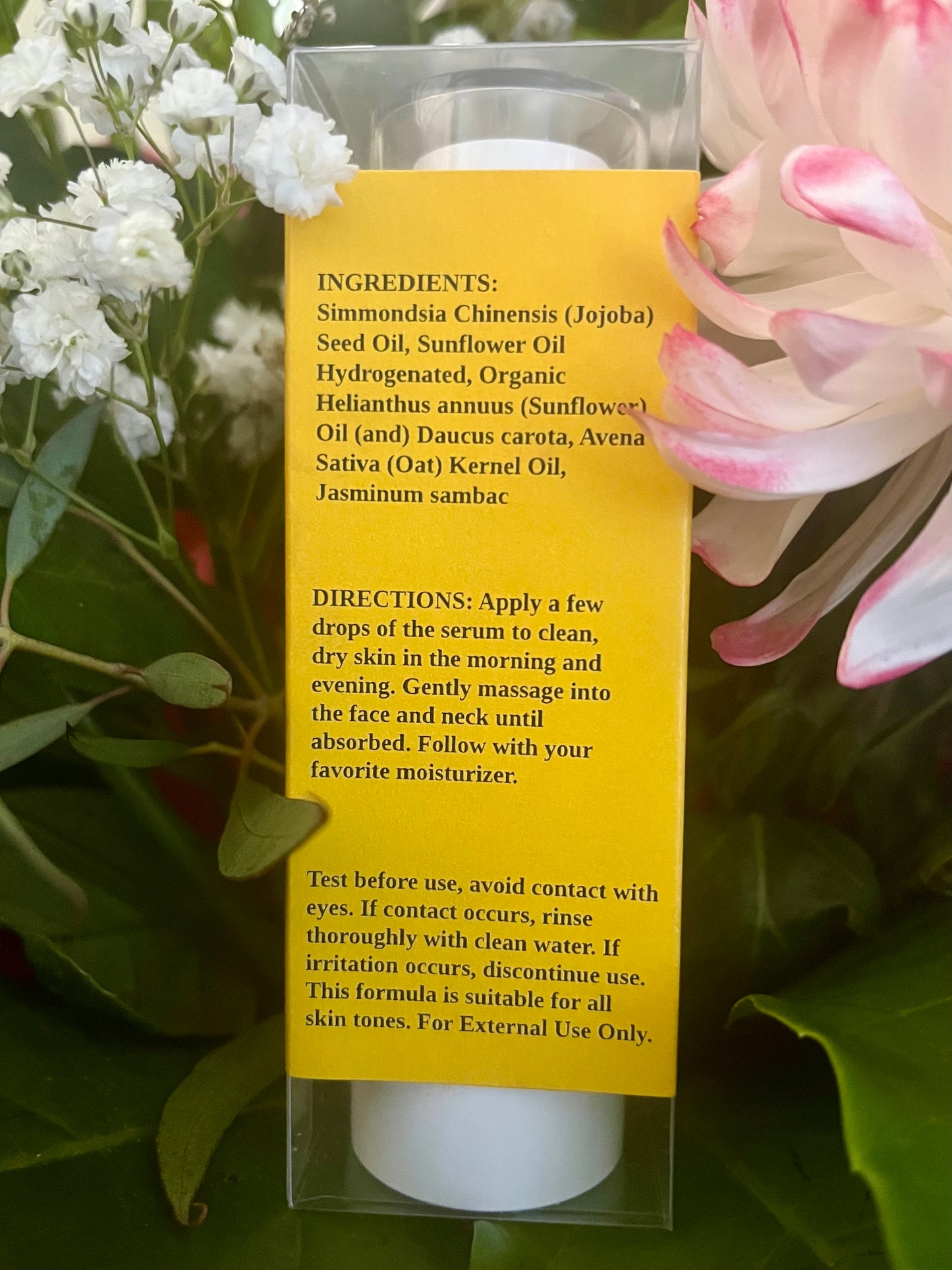 Organic Serenity Facial & Neck Serum + Jojoba Oil, Carrot Oil, Oats Oil & Jasmine Oil