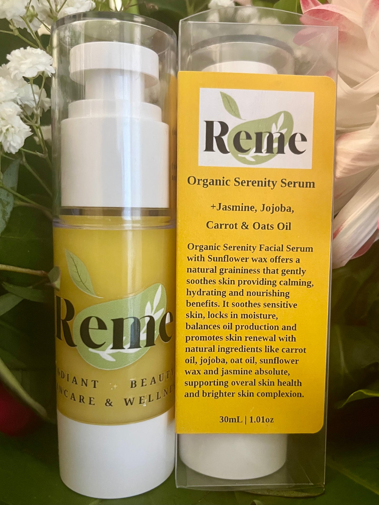 Organic Serenity Facial & Neck Serum + Jojoba Oil, Carrot Oil, Oats Oil & Jasmine Oil