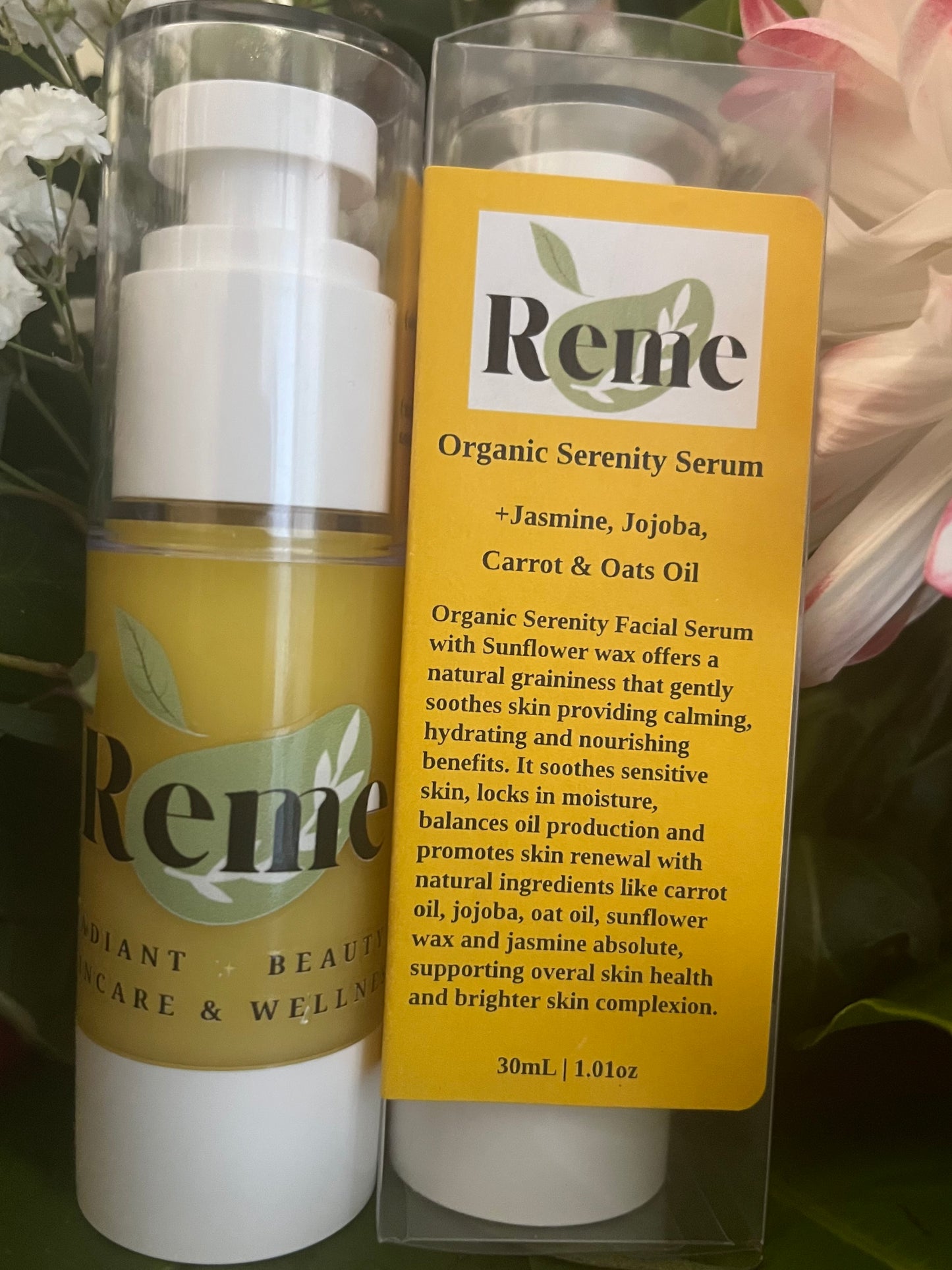 Organic Serenity Facial & Neck Serum + Jojoba Oil, Carrot Oil, Oats Oil & Jasmine Oil