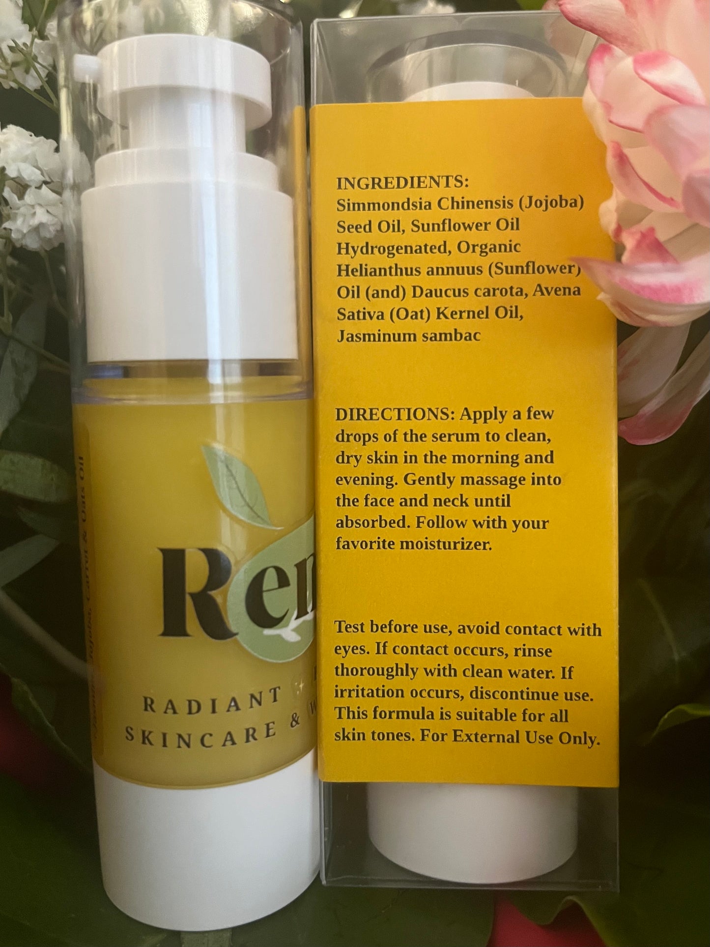 Organic Serenity Facial & Neck Serum + Jojoba Oil, Carrot Oil, Oats Oil & Jasmine Oil