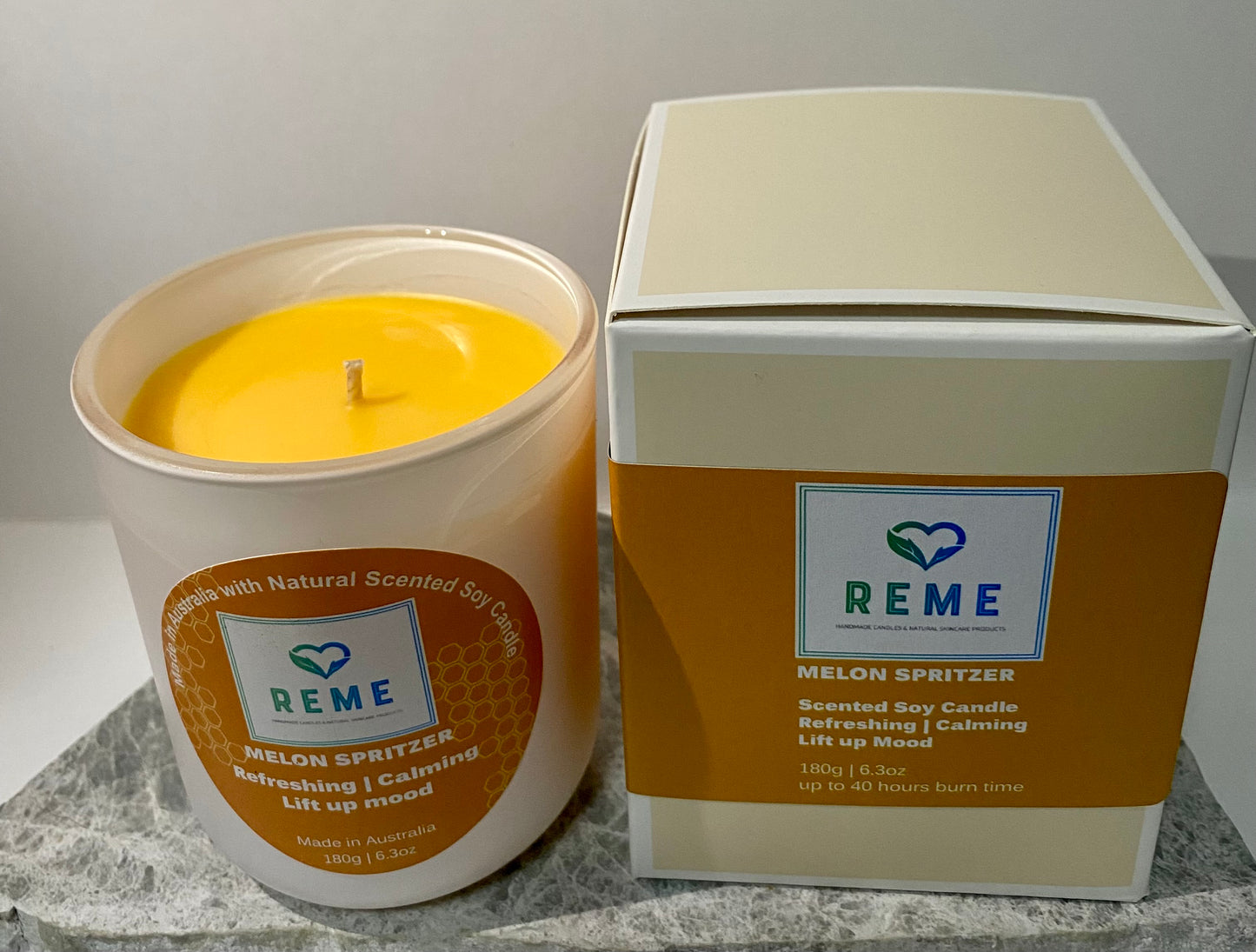 Melon Spritzer Scented Soy Candle