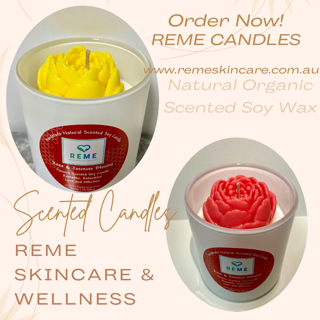Handcrafted Natural Organic Reme Scented Soy Candles