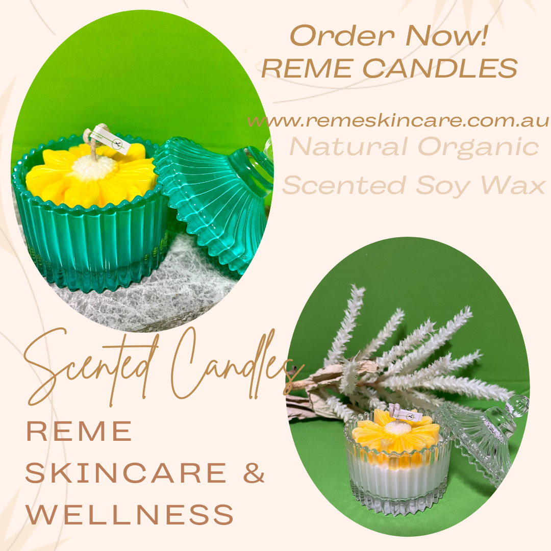 Handcrafted Natural Organic Reme Scented Soy Candles