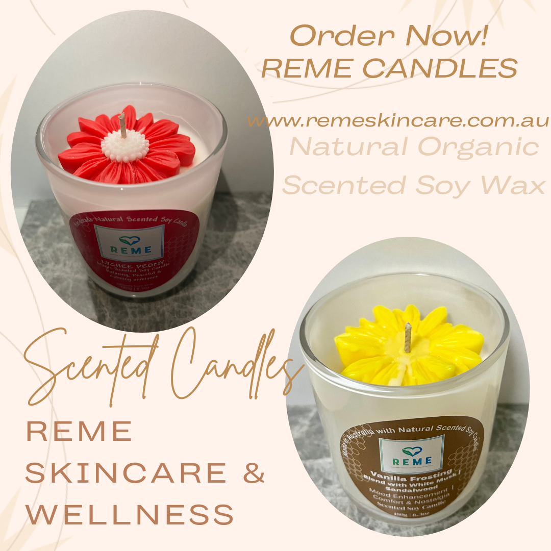 Handcrafted Natural Organic Reme Scented Soy Candles