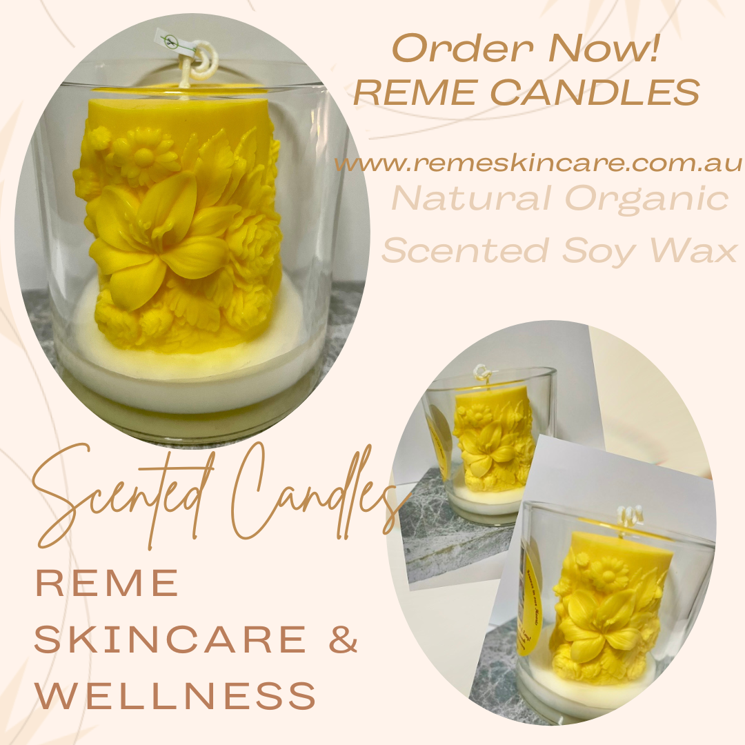 Handcrafted Natural Organic Reme Scented Soy Candles