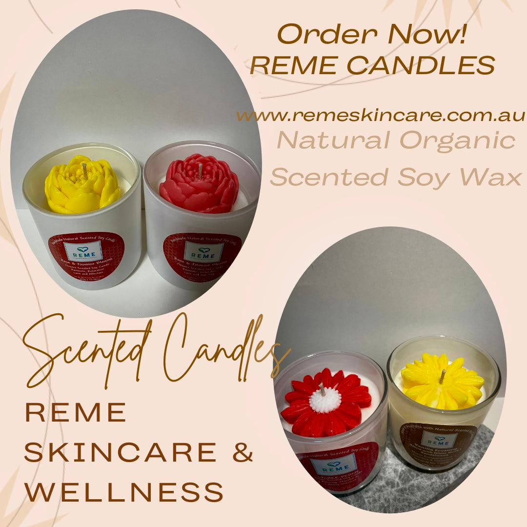 Handcrafted Natural Organic Reme Scented Soy Candles